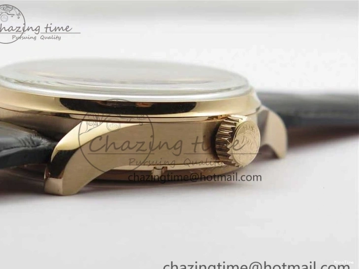 MIROTIME 0307 Elegant Portugieser Perpetual Calendar IW503302 RG V9F 1:1 Best Edition Gray Dial on Black Leather Strap A 7096